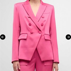 Veronica Beard Miller Dickey Blazer Hibiscus